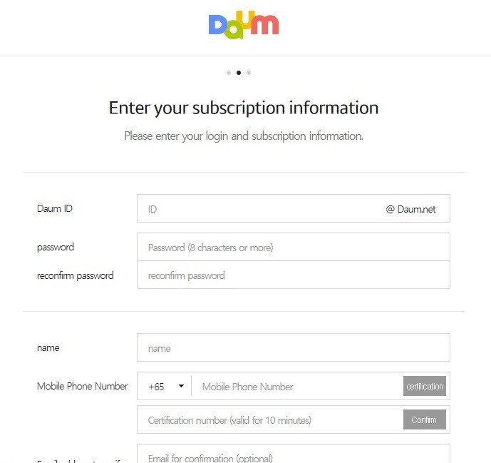 This article teach the user on how to submit site to Daum