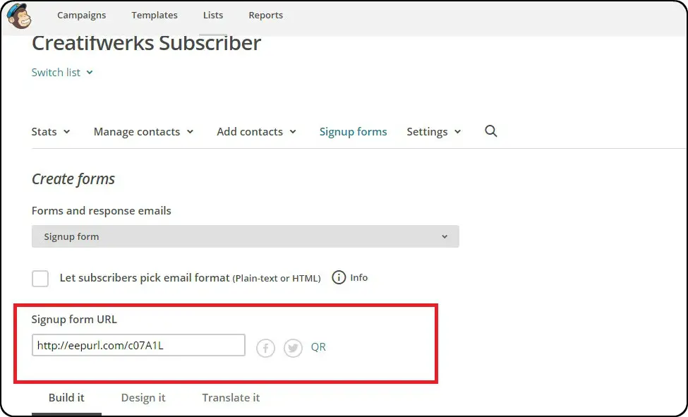 How to setup MailChimp