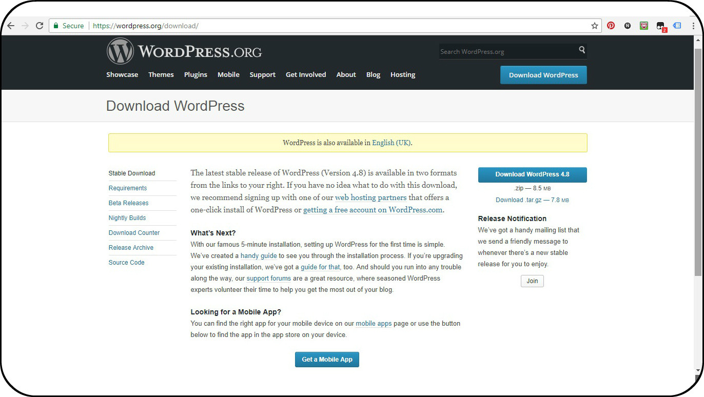 Download WordPress