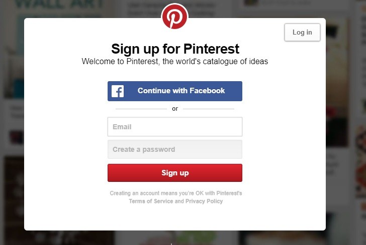 Pinterest Sign Up