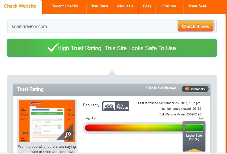 Scamadviser is scam or legit