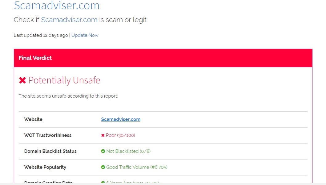 Scamadviser is scam or legit