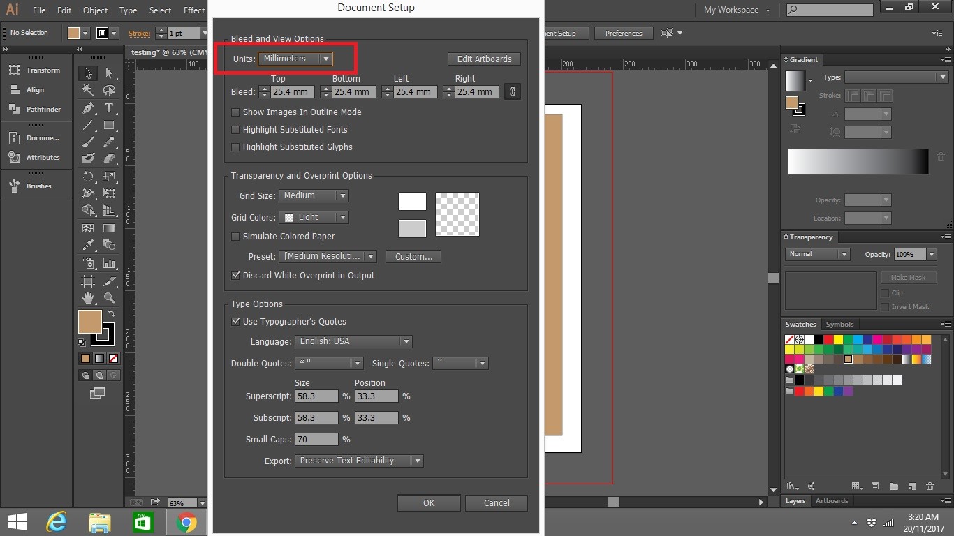 Change the Unit in Adobe Illustrator