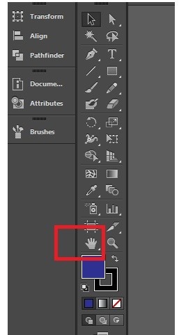 Hand Tool in Adobe Illustrator