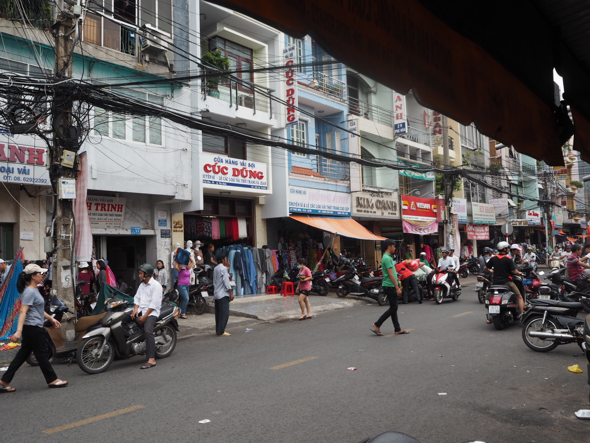 Silk Store across Tan Binh Market Main Road