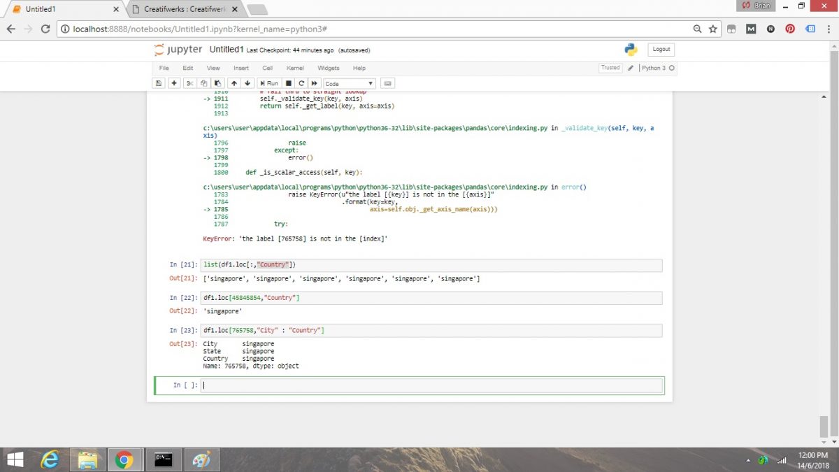 Slicing and Indexing Dataframes – CreatifWerks