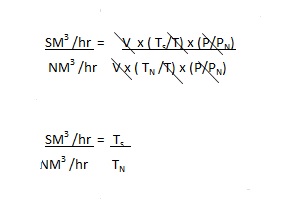 NM3hr and SM3hr gas flow Conversion Calculator