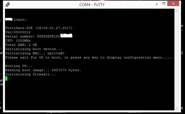 Resetting A Lost Fortigate Admin Password