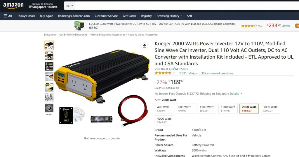 Krieger Selling In Amazon